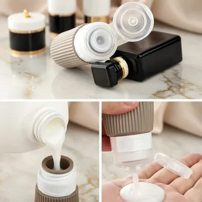 8-Pc Travel Toiletry Bottles – Leak-Proof & Non-Toxic, Refill & Safe for Skincare - AmarXpress