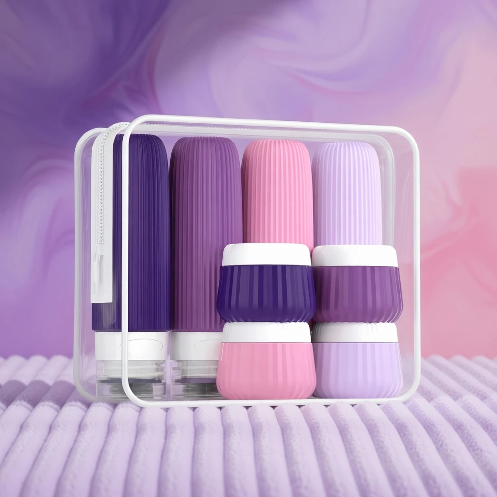 8-Pc Travel Toiletry Bottles – Leak-Proof & Non-Toxic, Refill & Safe for Skincare - AmarXpress