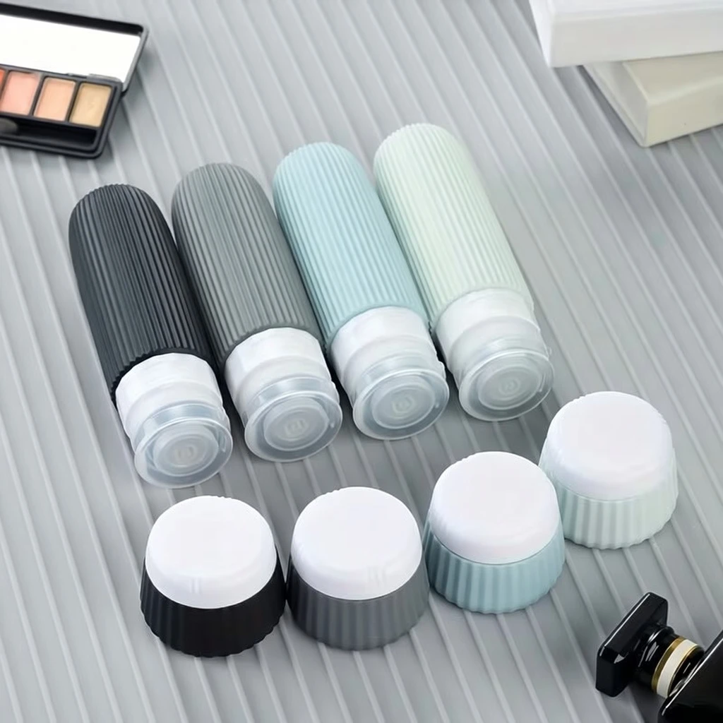 8-Pc Travel Toiletry Bottles – Leak-Proof & Non-Toxic, Refill & Safe for Skincare - AmarXpress