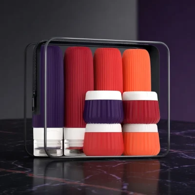 8-Pc Travel Toiletry Bottles – Leak-Proof & Non-Toxic, Refill & Safe for Skincare - AmarXpress