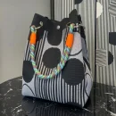 Elegant Women Black Tote Bag Geometric Foldable Fabric Print for Traveling | Price in Bangladesh - Black