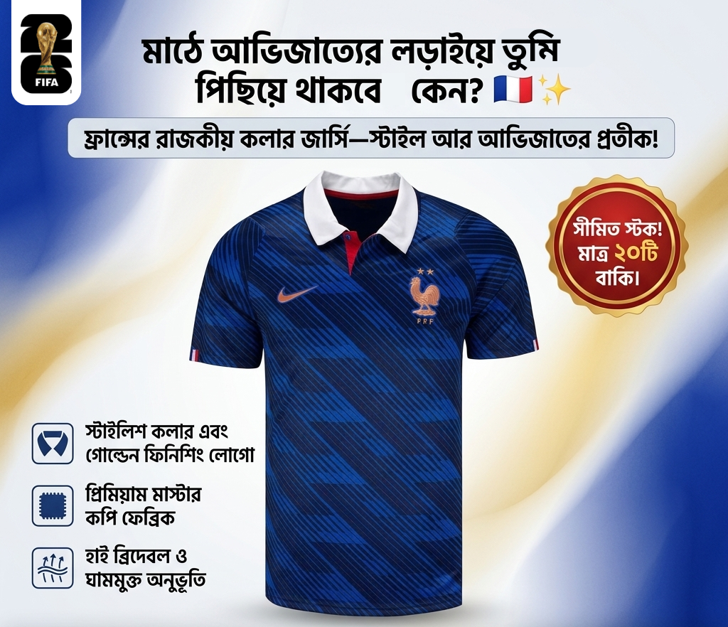 France 2026 Official Style Home Jersey – Premium Quality – Nike – FIFA World Cup 2026™ – AmarXpress
