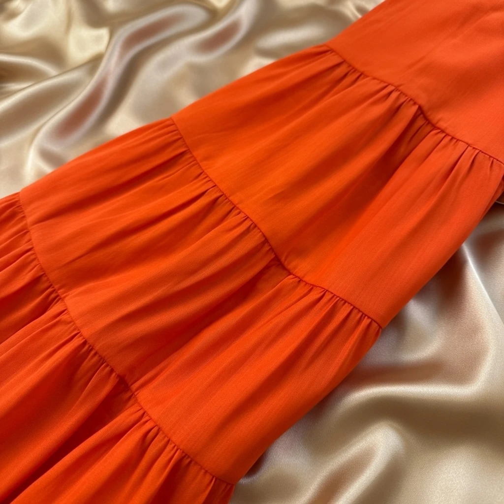 French Khaki Retro Knee-Length Dress – Loose Fit Waist Strap – AmarXpress