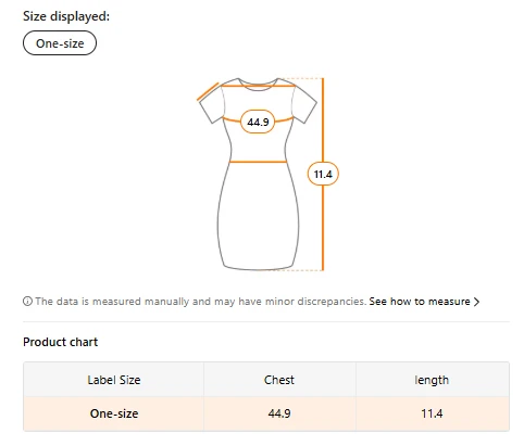 Size Guide - French Khaki Retro Knee-Length Dress – Loose Fit Waist Strap – AmarXpress