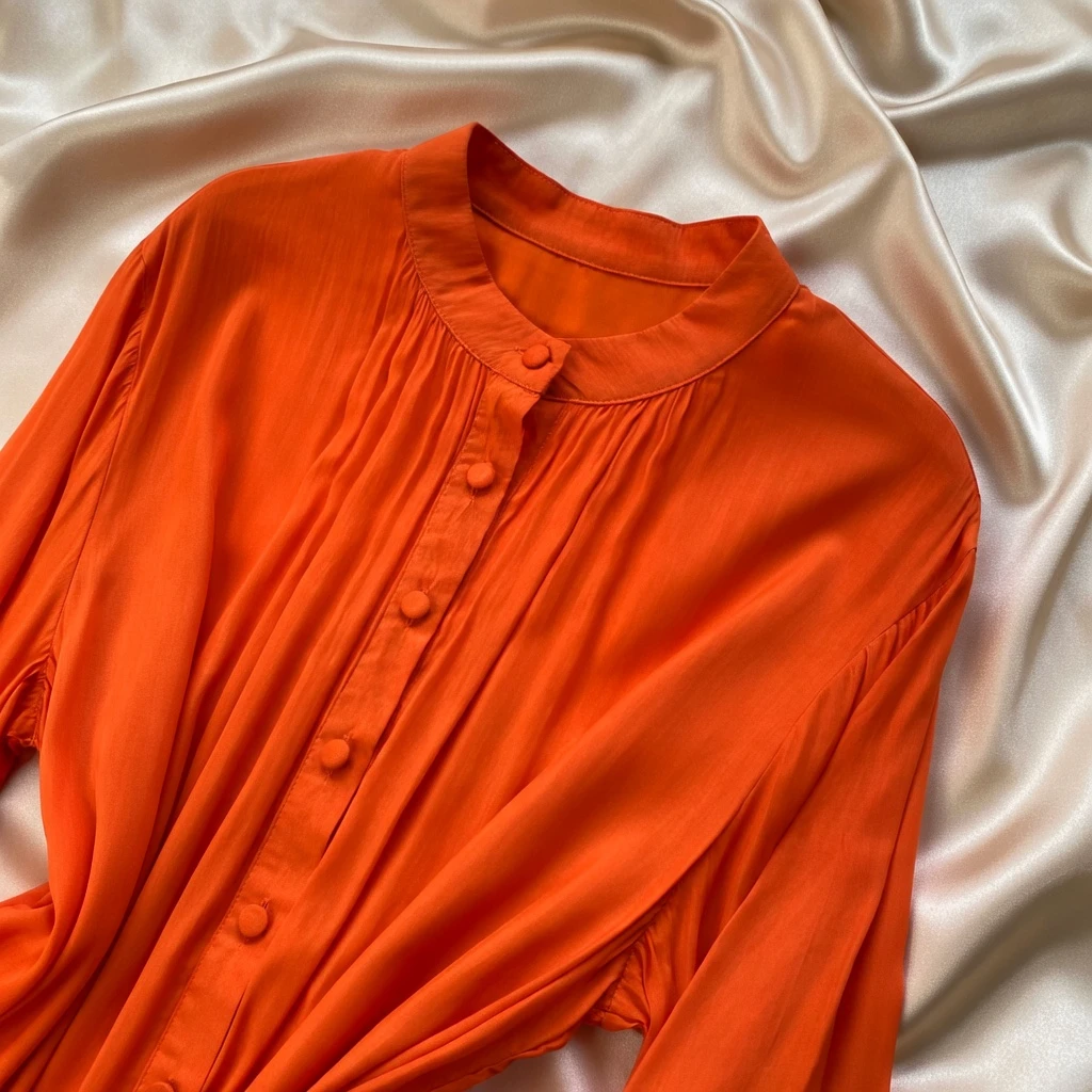 French Khaki Retro Knee-Length Dress – Loose Fit Waist Strap – AmarXpress