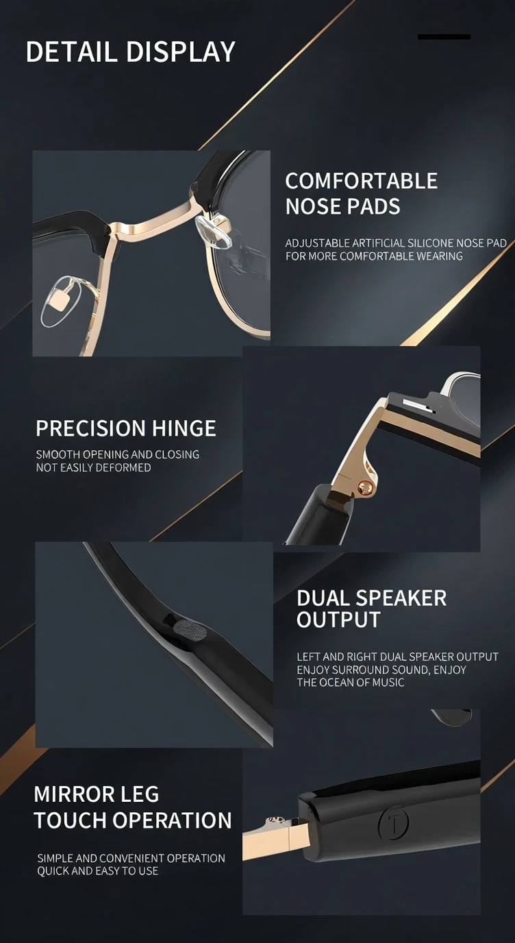 G13 Smart Glasses BD – BT Music & Calls – 6-8Hr Battery – CE Certified – AmarXpress