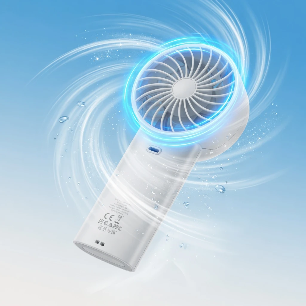 HOCO HX62 Mini Fan BD - Portable Handheld - 6000mAh - 17Hr - Ultra-Quiet - Fast Cooling - AmarXpress