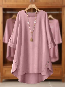 Ladies Winter Floral Print Loose Outfit BD - Wide-Leg Pants & Top Set - AmarXpress