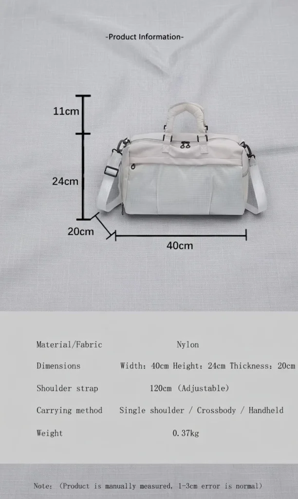 Large Nylon Travel Duffle Bag for Gym, Sports & Weekend - AmarXpress