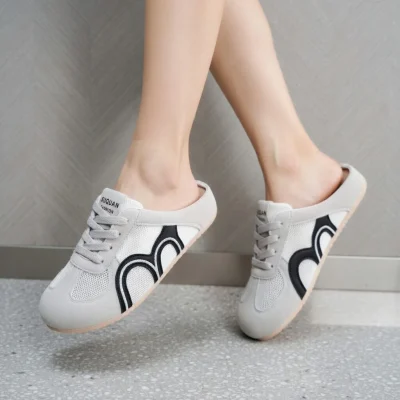 2026 Women's Mesh Half Slipper BD – Flat Slip-On – Beach Outdoor – AmarXpress