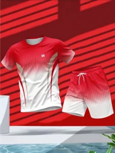 Men's 2pc Gradient Sports Jersey Set BD – T-Shirt & Shorts - AmarXpress
