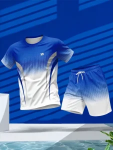 Men's 2pc Gradient Sports Jersey Set BD – T-Shirt & Shorts - AmarXpress