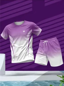Men's 2pc Gradient Sports Jersey Set BD – T-Shirt & Shorts - AmarXpress