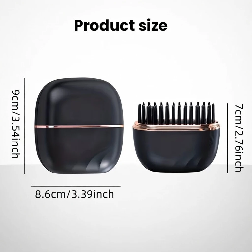 Mini Hair Straightener Brush BD – Hot Comb – Fast & Portable – USB Rechargeable – AmarXpress