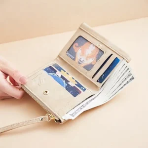 PU Wrist Bi-fold Wallet – Women Wrist Wallet BD - Card Coin Purse - Strap & Snap - AmarXpress