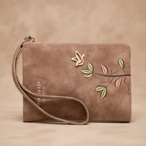 PU Wrist Bi-fold Wallet – Women Wrist Wallet BD - Card Coin Purse - Strap & Snap - AmarXpress