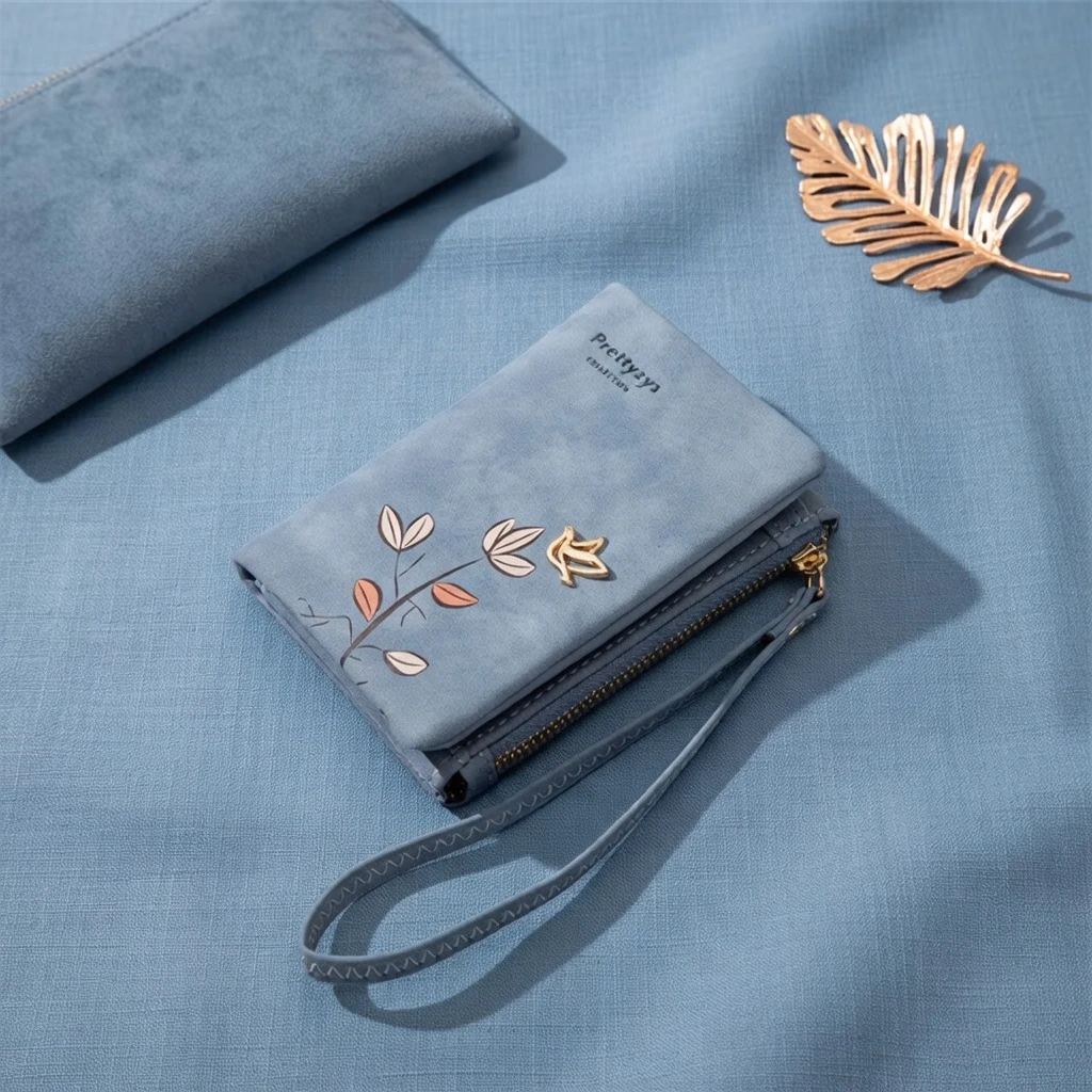 PU Wrist Bi-fold Wallet – Women Wrist Wallet BD - Card Coin Purse - Strap & Snap - AmarXpress