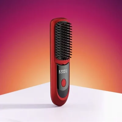 S9 Cordless Hair Straightening Comb BD – 3200mAh – Type‑C USB Recharge – LED Display – Anti‑Scald Teeth – AmarXpress