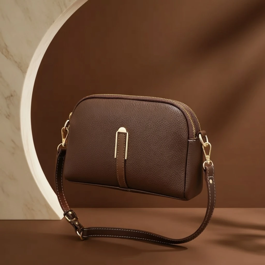 Shell Premium Crossbody Bag BD – Faux Leather - Zipper - AmarXpress