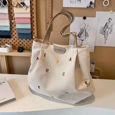 Stylish Women Canvas Large Tote Bag Bangladesh - AmarXpress