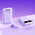 Ultra Fast Charging 50000mAh Power Bank with LED Display & Cables | Price in Bangladesh - Purple