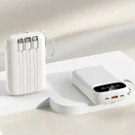 Ultra Fast Charging 50000mAh Power Bank with LED Display & Cables | Price in Bangladesh - White