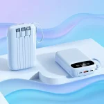 Ultra Fast Charging 50000mAh Power Bank with LED Display & Cables | Price in Bangladesh - Blue