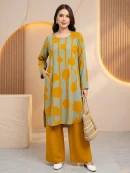 Women's Casual Leaf Print 2-Piece Set – Long Sleeve – Loose Top & Pants – Women Tops Set BD – AmarXpress