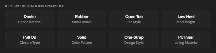 Women's Flat Sandals – One-Strap Beach Denim Shoes - Versatile & Stylish - AmarXpress