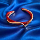 Women's Luxury Twisted Cuff Bracelet – 14K Gold Cuff Bracelet BD - AmarXpress