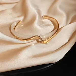 Women's Luxury Twisted Cuff Bracelet – 14K Gold Cuff Bracelet BD - AmarXpress