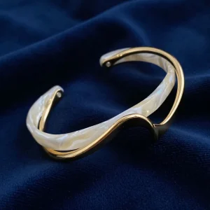 Women's Luxury Twisted Cuff Bracelet – 14K Gold Cuff Bracelet BD - AmarXpress