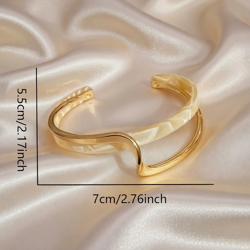 Women's Luxury Twisted Cuff Bracelet – 14K Gold Cuff Bracelet BD - AmarXpress