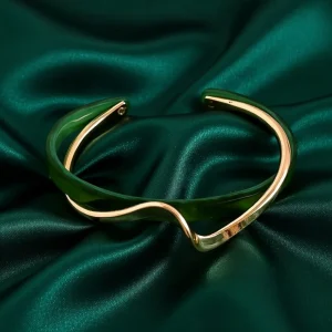 Women's Luxury Twisted Cuff Bracelet – 14K Gold Cuff Bracelet BD - AmarXpress