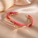 Women's Luxury Twisted Cuff Bracelet – 14K Gold Cuff Bracelet BD - AmarXpress