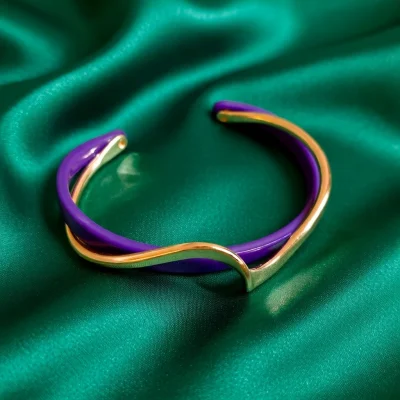 Women's Luxury Twisted Cuff Bracelet – 14K Gold Cuff Bracelet BD - AmarXpress