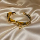 Women's Luxury Twisted Cuff Bracelet – 14K Gold Cuff Bracelet BD - AmarXpress