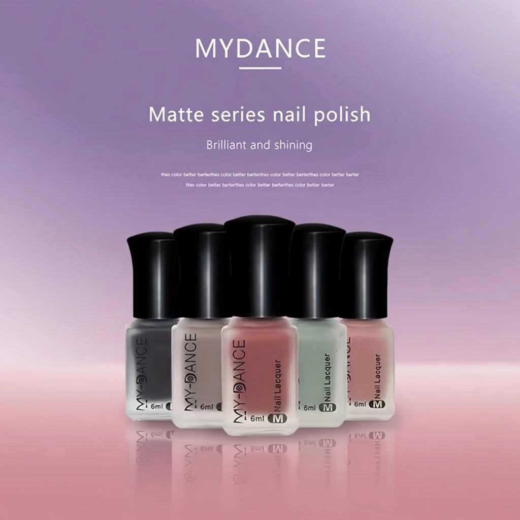 Women's Premium Matte Nail Polish BD - Velvet Frosted - Long-Lasting Water-Based - AmarXpress