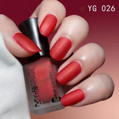 Women's Premium Matte Nail Polish BD - Velvet Frosted - Long-Lasting Water-Based - AmarXpress