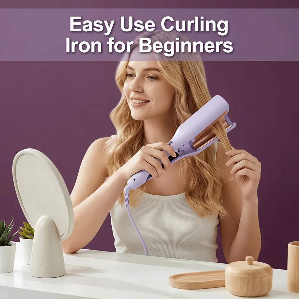 Women's Pro 32mm Hair Curling Waver BD - Safe 6-Temp - 30s Heat Iron - AmarXpress