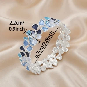 Women's Trendy Boho Bangle – Zinc Alloy – Elastic Daisy Flower Party Bracelet BD – AmarXpress