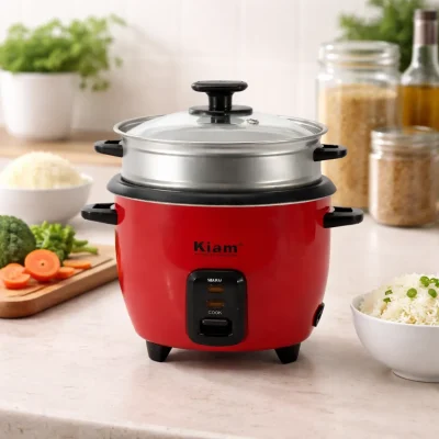 KIAM Double Pot SS Drum Rice Cooker DRC-4702 (2L) & DRC-4704 (3L) Stainless Steel Inner Pot & Steamer Bangladesh by AmarXpress