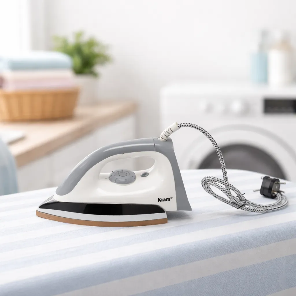 KIAM Electric Iron 1000W ES-535 - Non-Stick Soleplate - Multicolor Dry Iron - Adjustable Temperature Control -Bangladesh by AmarXpress