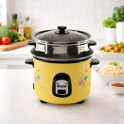 KIAM Rice Cooker 2.8L 1000W (SFB-5804) -Straight Full Body-Double Stainless Steel Pot-Bangladesh by AmarXpress