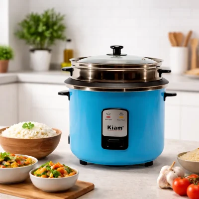 KIAM Rice Cooker 3.2L 1200W Double Pot (SJBS-8705) -Premium Multicolor High Power SS & Non-Stick Pot- Bangladesh by AmarXpress