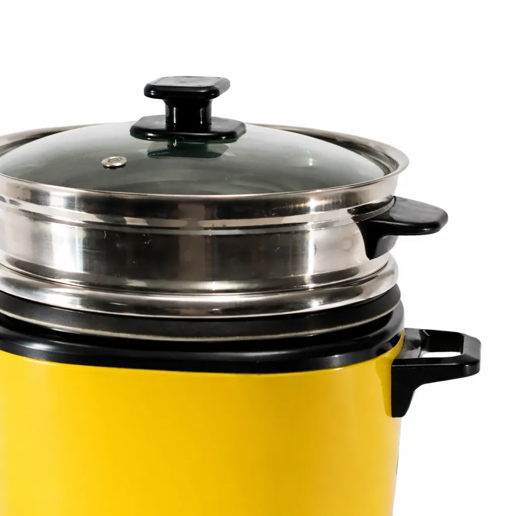 KIAM Double Pot Drum Rice Cooker-DRC-9702 (1.8L) & DRC-9704 (2.8L)-Stainless Steel Pot & Steamer- Bangladesh by AmarXpress